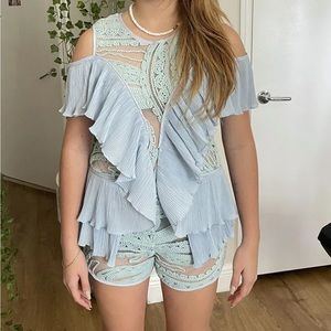 Romper playsuit in ice blue size S